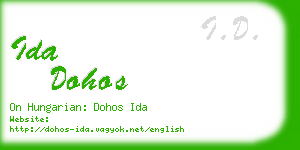 ida dohos business card